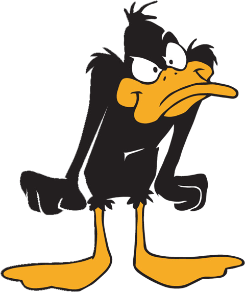 Cartoon Daffy Duck - Angry Daffy Duck (650x600), Png Download