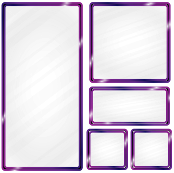 Purple Metallic Frame Glass Effect, Frame, Metallic, - Green Metallic Frame (360x360), Png Download