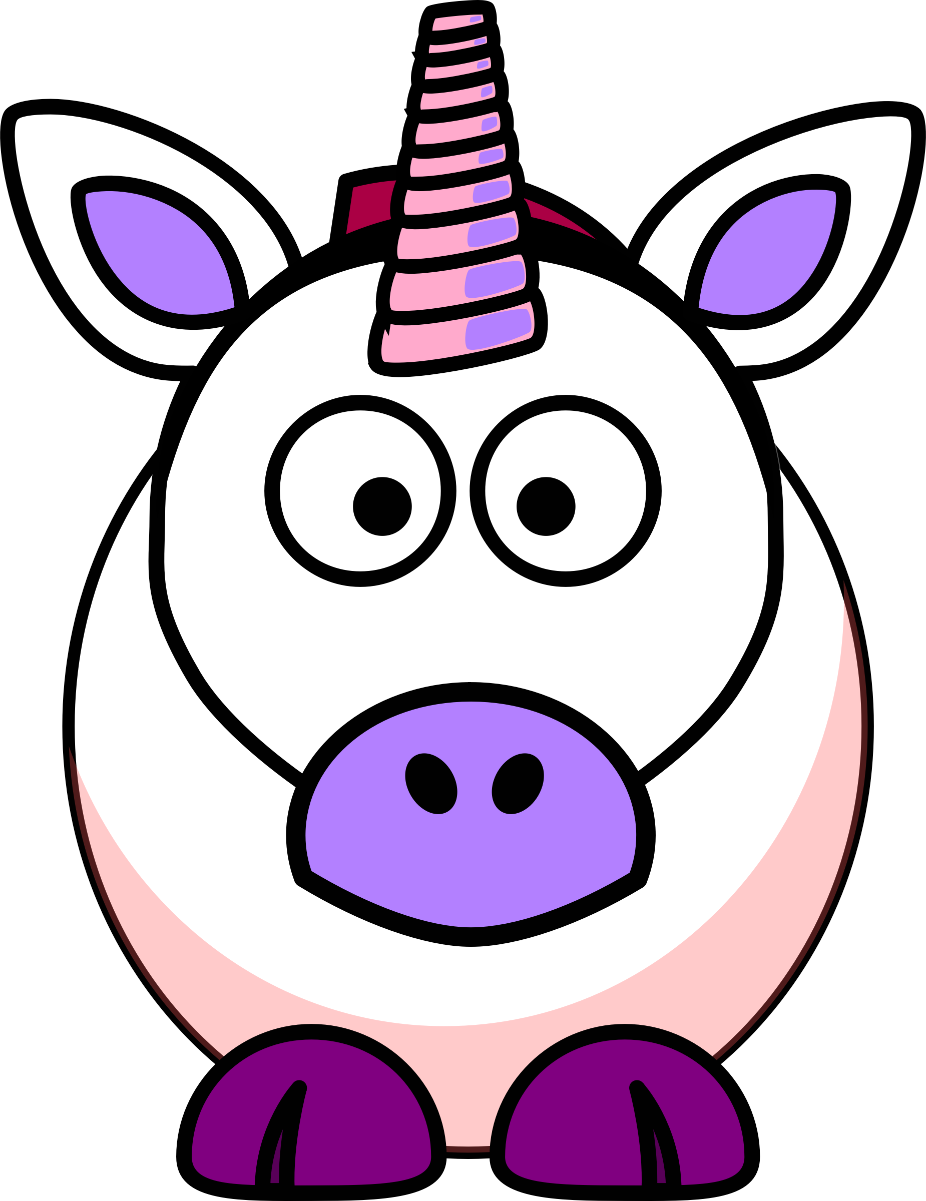 Unicorn - Cartoon Unicorn Clipart (1000x1297), Png Download