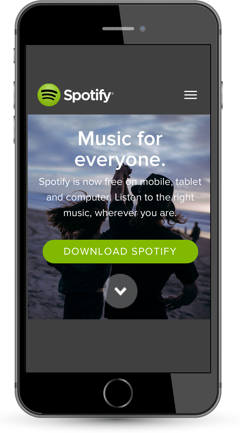 Spotify3-phone - Iphone (830x1542), Png Download