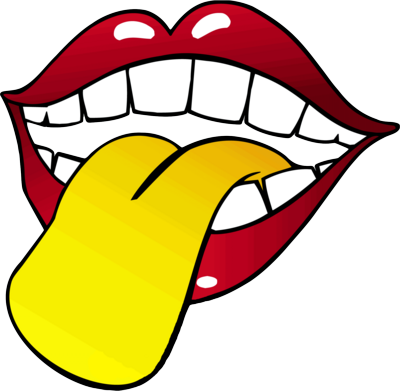 Tongue By Muhammed Khaku, Allentown, Pa - Tongue Black And White (400x391), Png Download