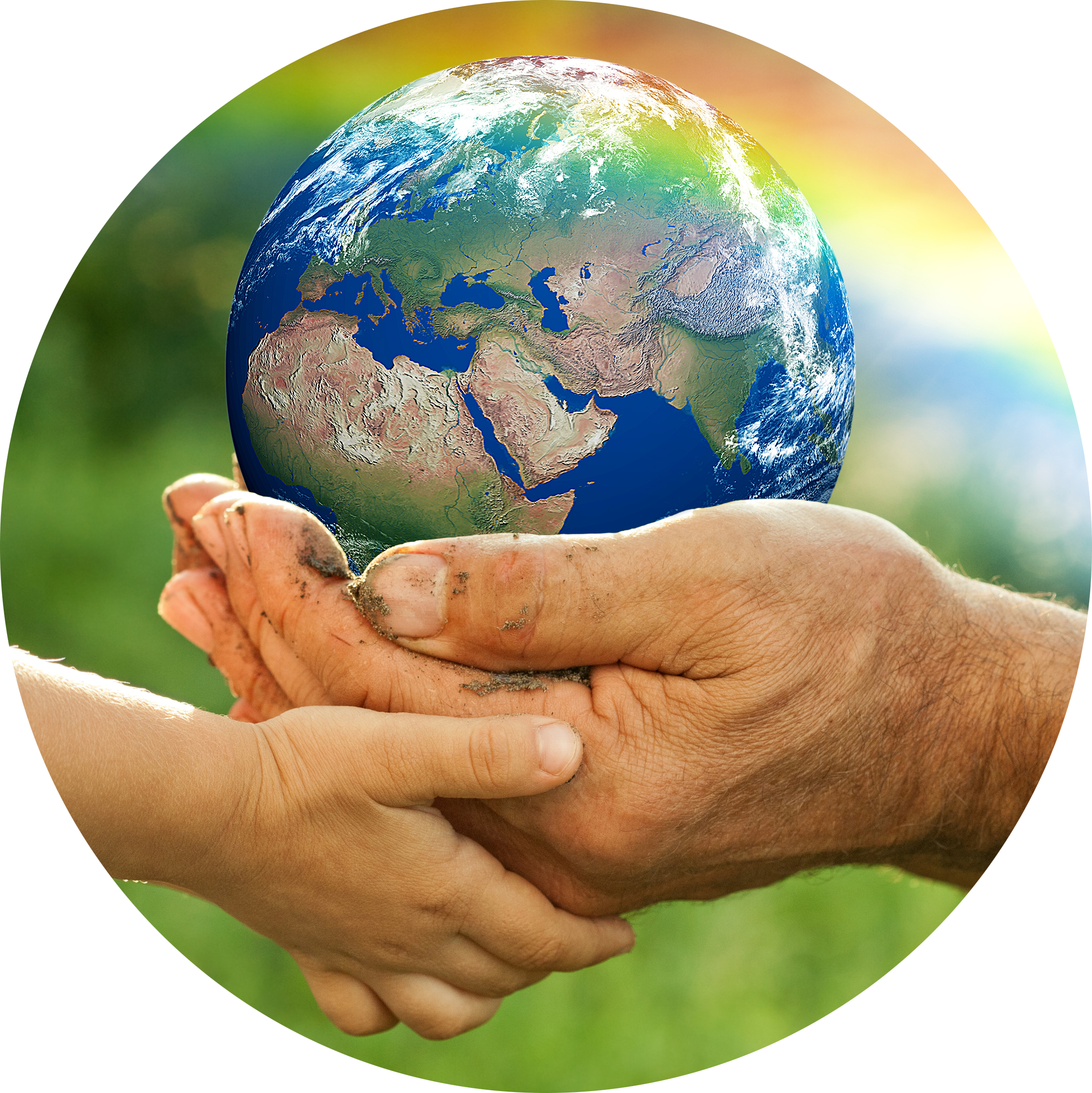 Educational Assistance Ltd - Png Earth In Hand (2340x2341), Png Download