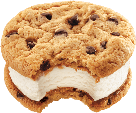 Ice Cream Sandwich - Cookie Ice Cream Sandwich (590x404), Png Download