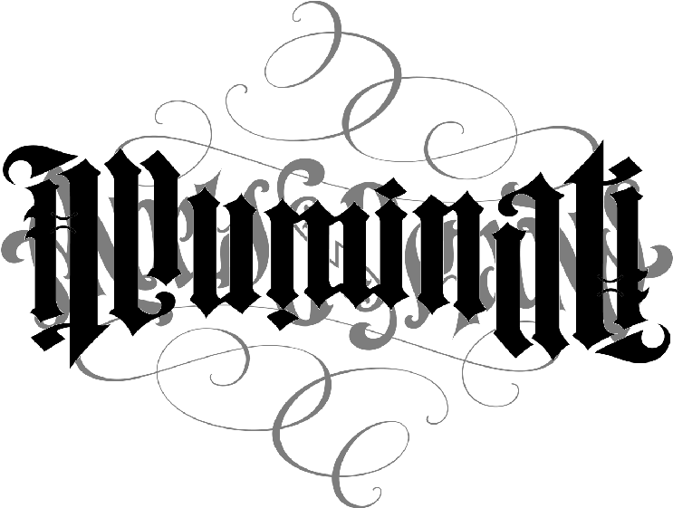 Angel Demon - Illuminati Ambigram (1920x768), Png Download