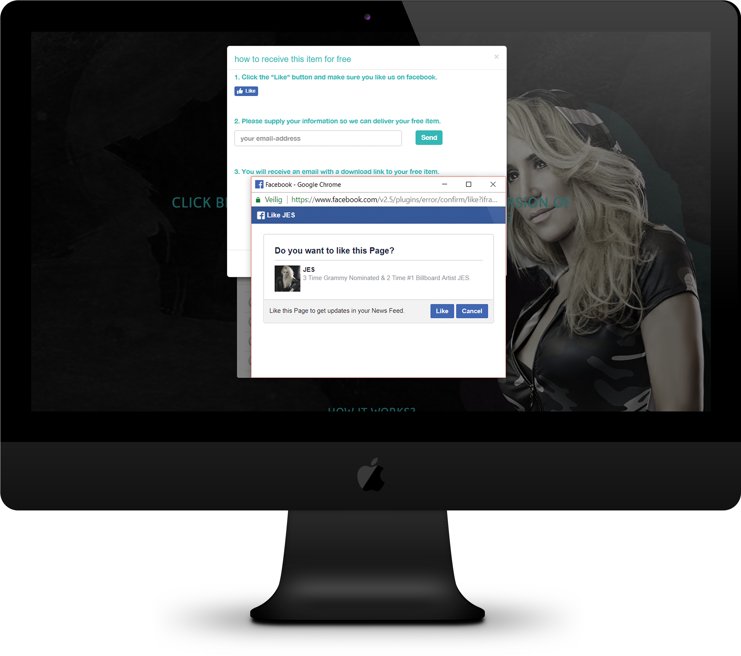 Like A Facebook Page And Receive A Free Download Or - Computer Monitor (2574x2384), Png Download