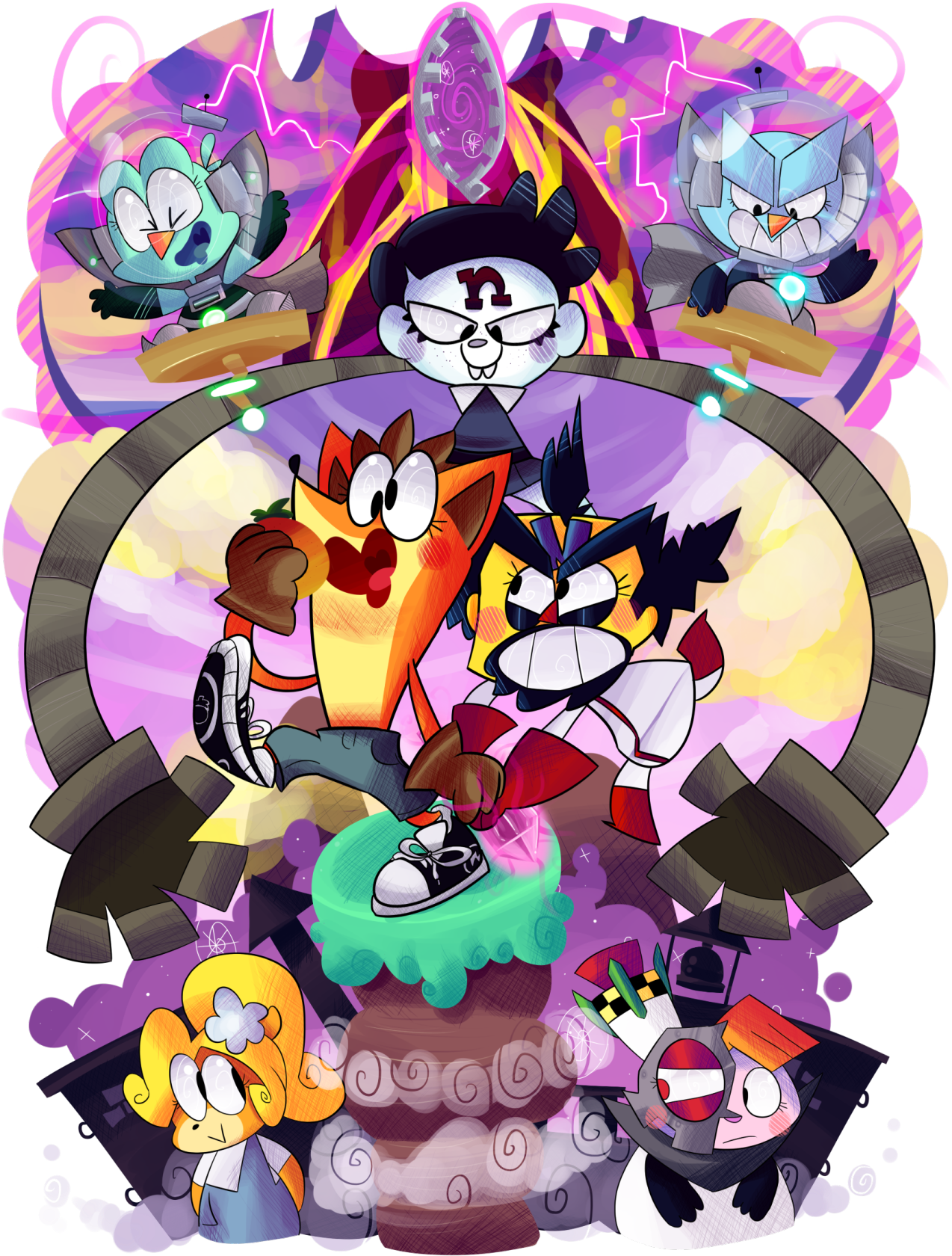 I Haven't Drawn Anything Crash Bandicoot In A While - Crash Bandicoot Twinsanity Fan Art (1280x1712), Png Download