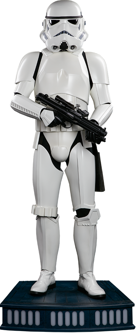 Stormtrooper Life-size Figure - Star Wars Giant Size Storm Trooper Figure (480x1171), Png Download