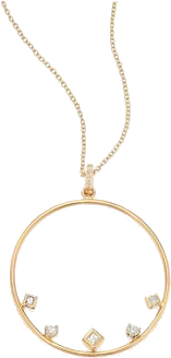 Zoe Chiccomixed Diamond & 14k Yellow Gold Circle Necklacesaks - Locket (300x400), Png Download