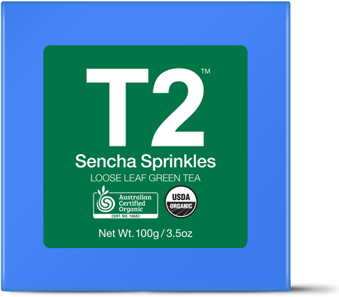 Organic Sencha Sprinkles Loose Leaf Gift Cube - T2 Tea (555x555), Png Download