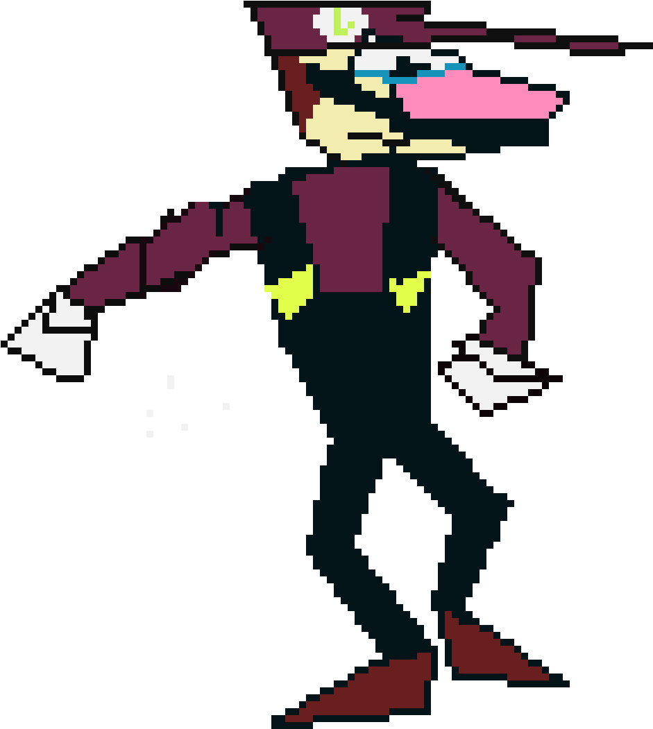 Waluigi Hit Frame - Pixel Art Waluigi (1030x1120), Png Download