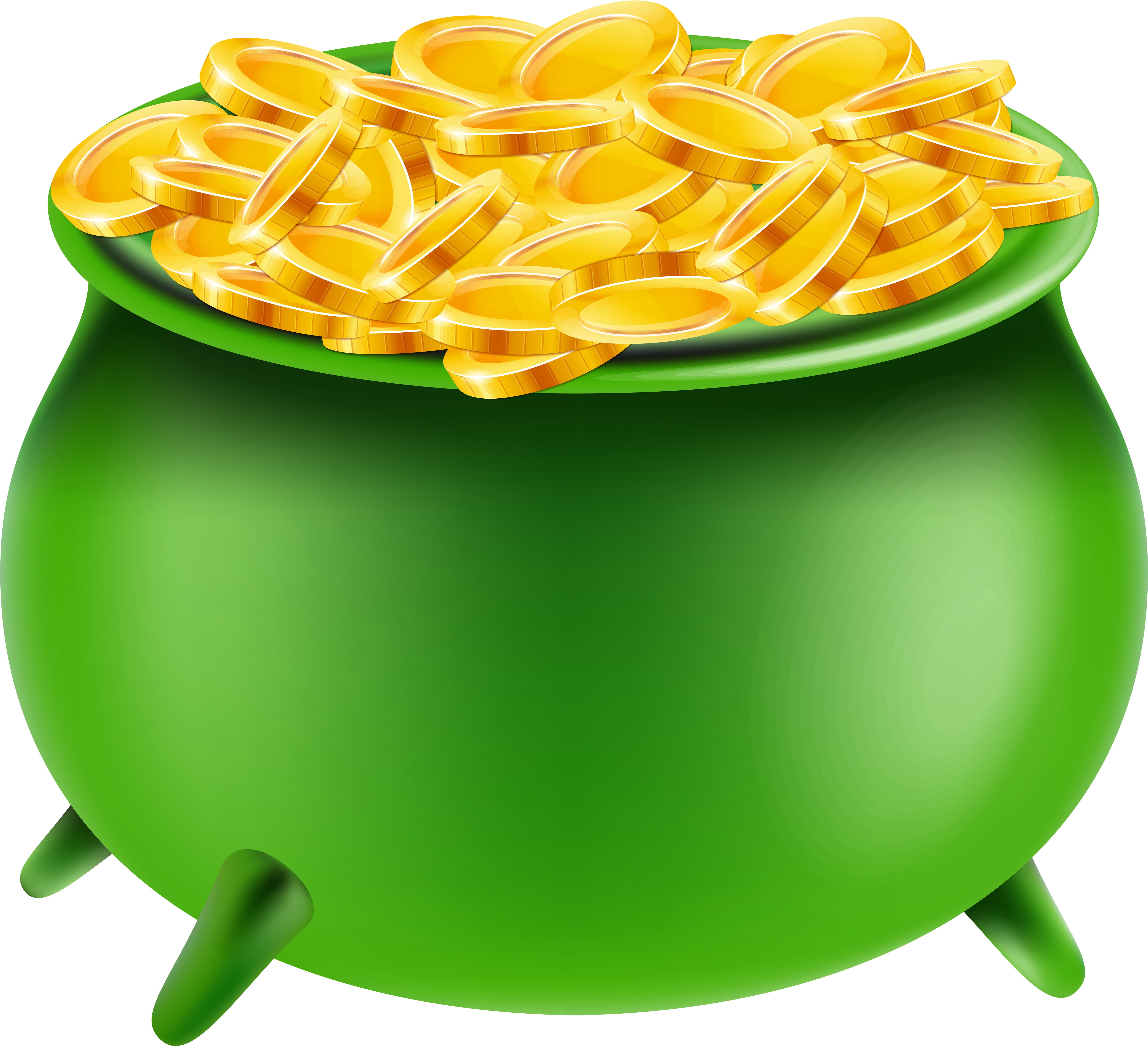 Pot Of Gold Png For Kids (6000x5418), Png Download