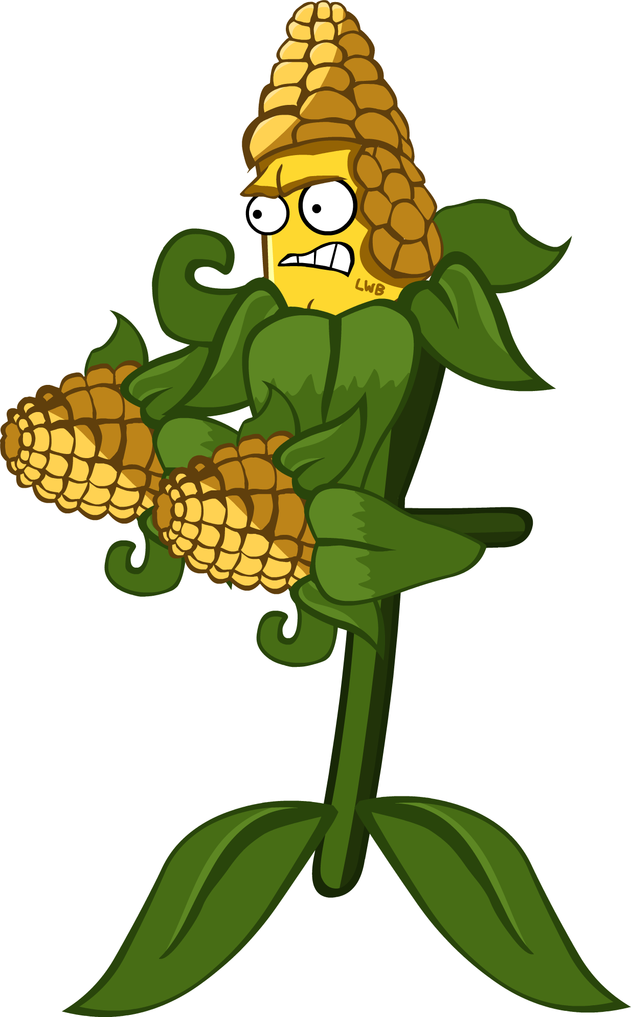 Transparent Download Kernel Clipart One Corn - Plants Vs Zombies Heroes Kernel Corn (1234x1987), Png Download