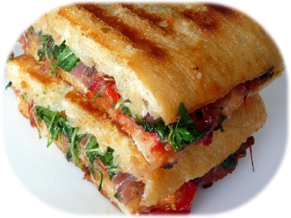Prosciutto Sandwich - Panini (960x720), Png Download
