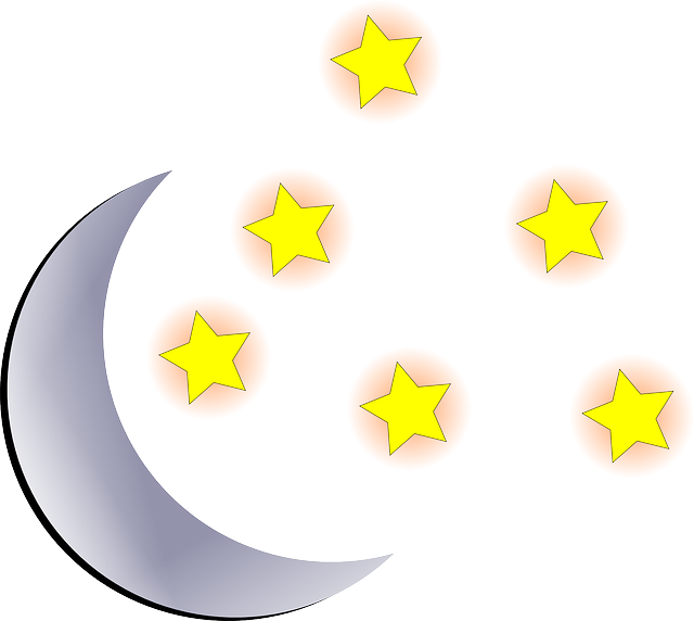 Clipart Resolution 640*572 - Luna Con Estrellas Animadas (640x572), Png Download