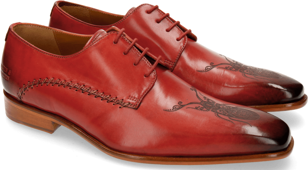 Derby Shoes Clark 18 Rich Red Lasercut Scorpion - Derby Shoe (1024x1024), Png Download
