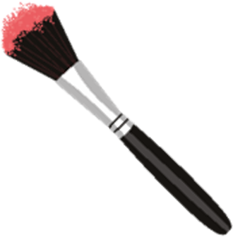 Pincel De Blush Desenhos Infantis Gospel - Brush Makeup Vector (400x350), Png Download