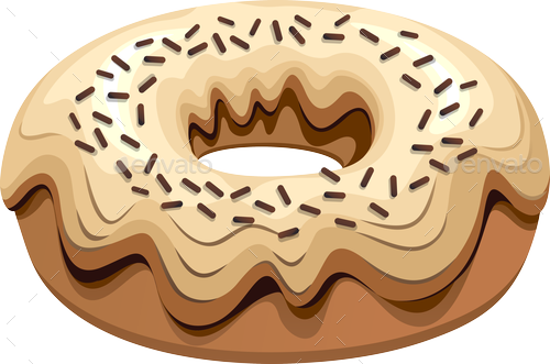 Blue Donut Png Preview Chocolate Donut Png Preview - Donuts Party Time Pillow Case (500x331), Png Download
