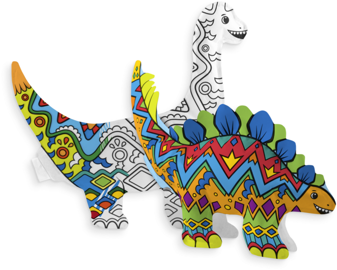 Colored In 3d Colorables Dinosaur Friends Inflatable - Dinosaur (400x400), Png Download