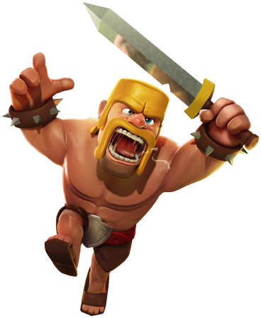 Clash Of Clans On Twitter - Barbarian From Clash Royale (600x630), Png Download