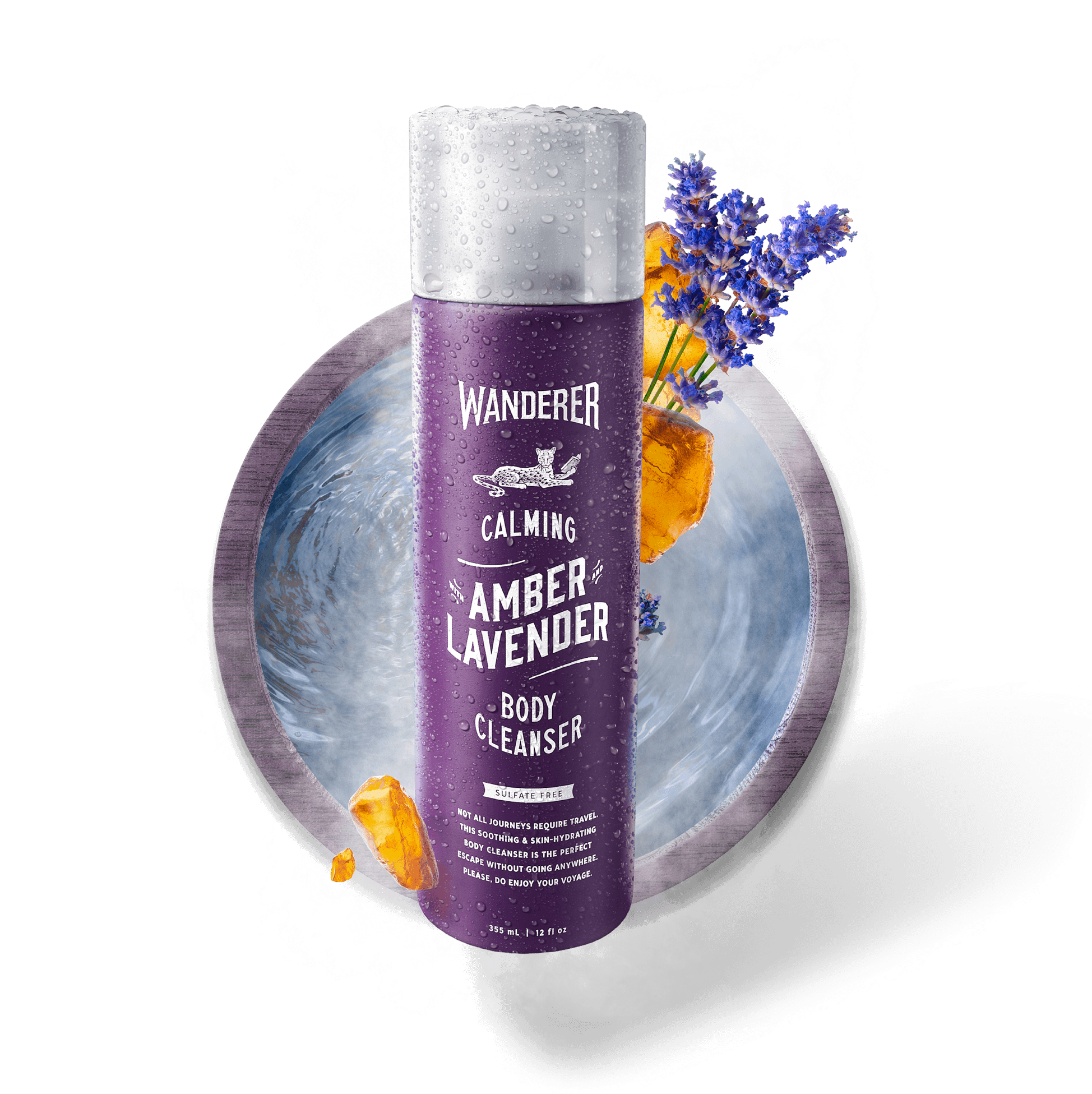 Wanderer Calming Body Cleanser - Amber Lavender Body Wash (2000x2000), Png Download
