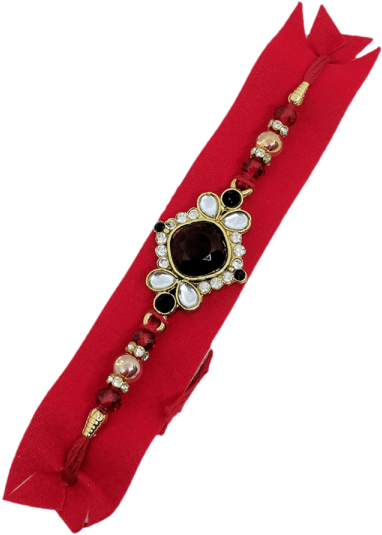 Stone Studded Designer Rakhi - Raksha Bandhan (600x600), Png Download
