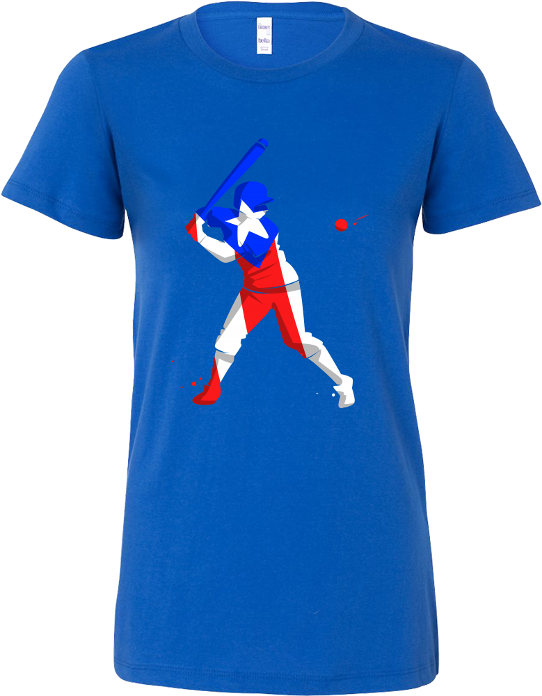 Colorful Baseball Flag Puerto Rico Bella Tshirt Design - Puerto Rico Baseball Puerto Rican Flag Classic Tshirtbn (1000x1000), Png Download