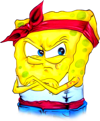 Spongebob Gangsta - Bob Esponja Thug Life Png (337x410), Png Download