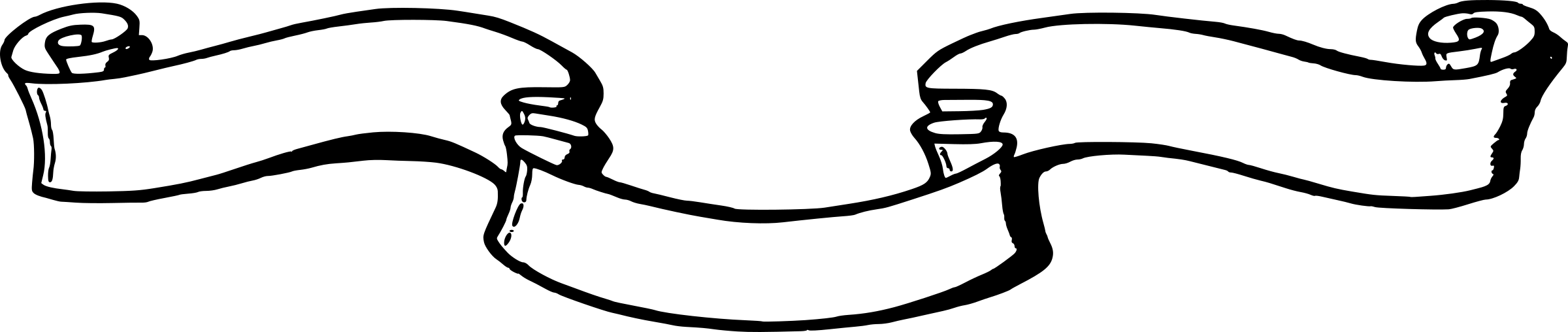 Picture Freeuse Stock Old Style Big Image Png - Banner Png Black And White (2400x508), Png Download