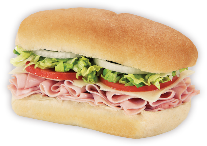 Ham & Cheese - Ham And Cheese Sub Png (674x476), Png Download