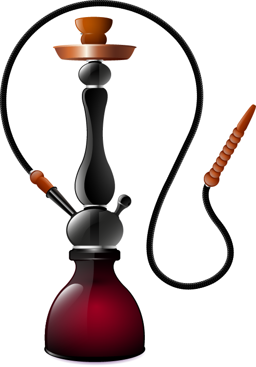 Transparent Library Lounge Tobacco Pipe Transprent - Hookah Vector (525x752), Png Download
