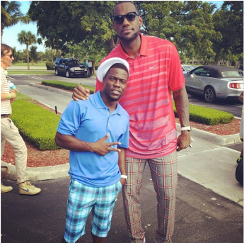 Kevin Hart And Lebron James - Kevin Hart And Michael Jordan (608x342), Png Download