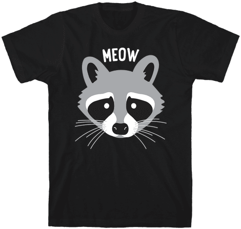 Meow Raccoon Mens T-shirt - 3 Wolf Moon Moon (484x484), Png Download