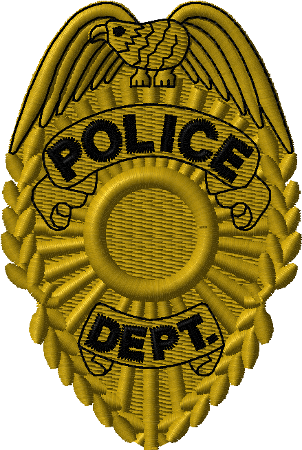 Emb Stk Le Badge Shield Gold 4 - Law Enforcement (451x666), Png Download