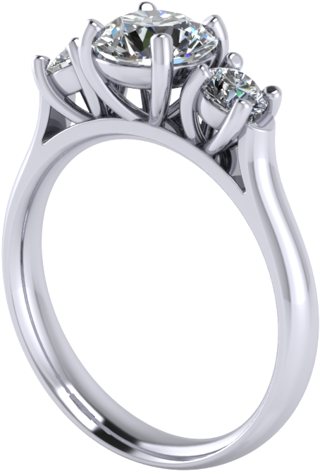 Jewelry Triology Ring B 3d Model Stl 6 - Jewellery 3d Model Free (1024x768), Png Download