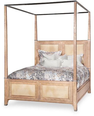 Biscayne West Canopy Bed Sand - Biscayne West Canopy Bed (sand) (california King) (600x510), Png Download