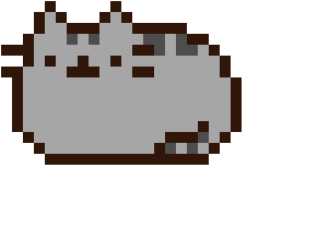 Pusheen - Easy Pusheen Pixel Art (380x440), Png Download