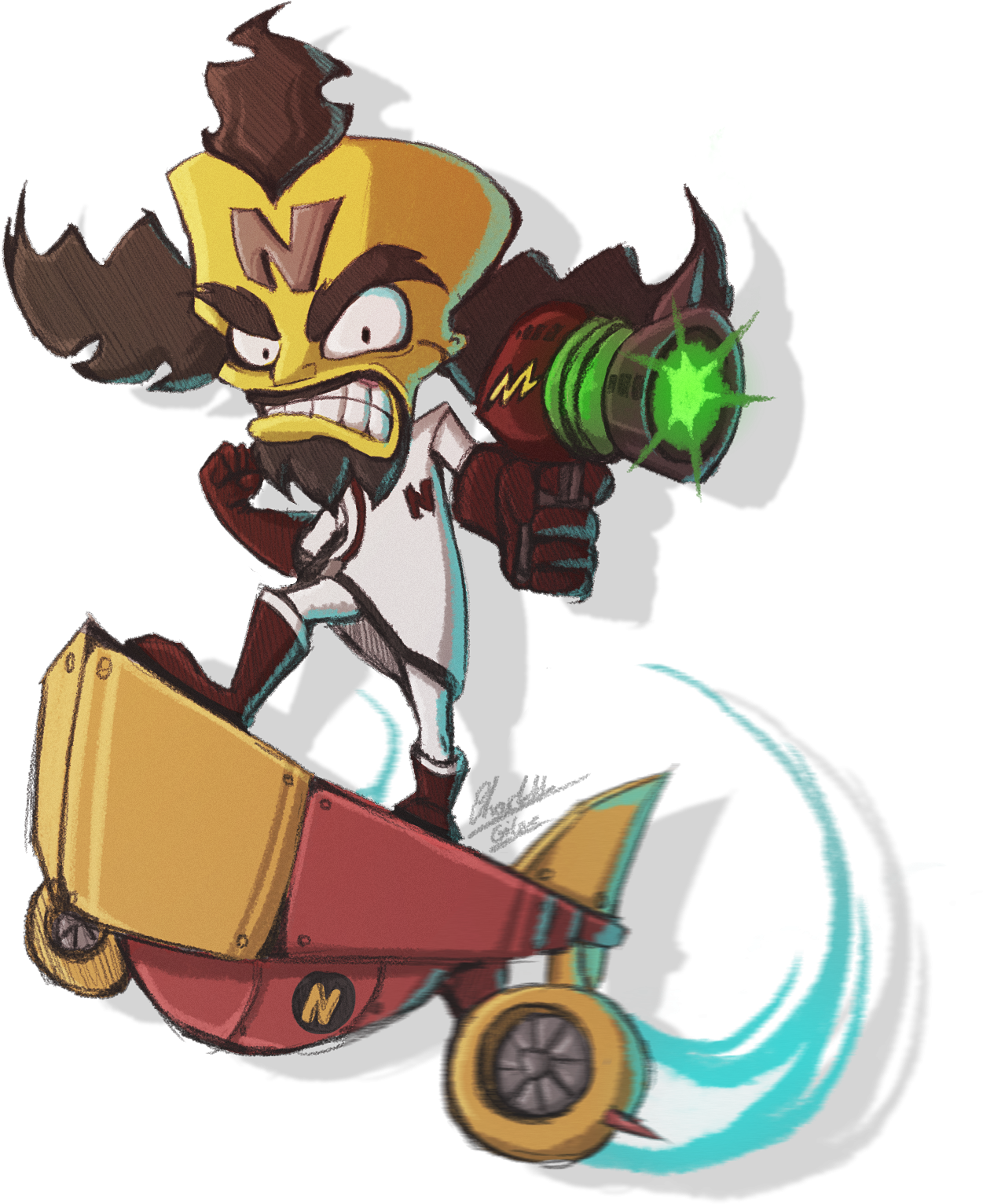 Music Playlist - 1 - Dr - Neo Cortex [ultimate Epic - Crash Bandicoot Neocortex (1524x1555), Png Download