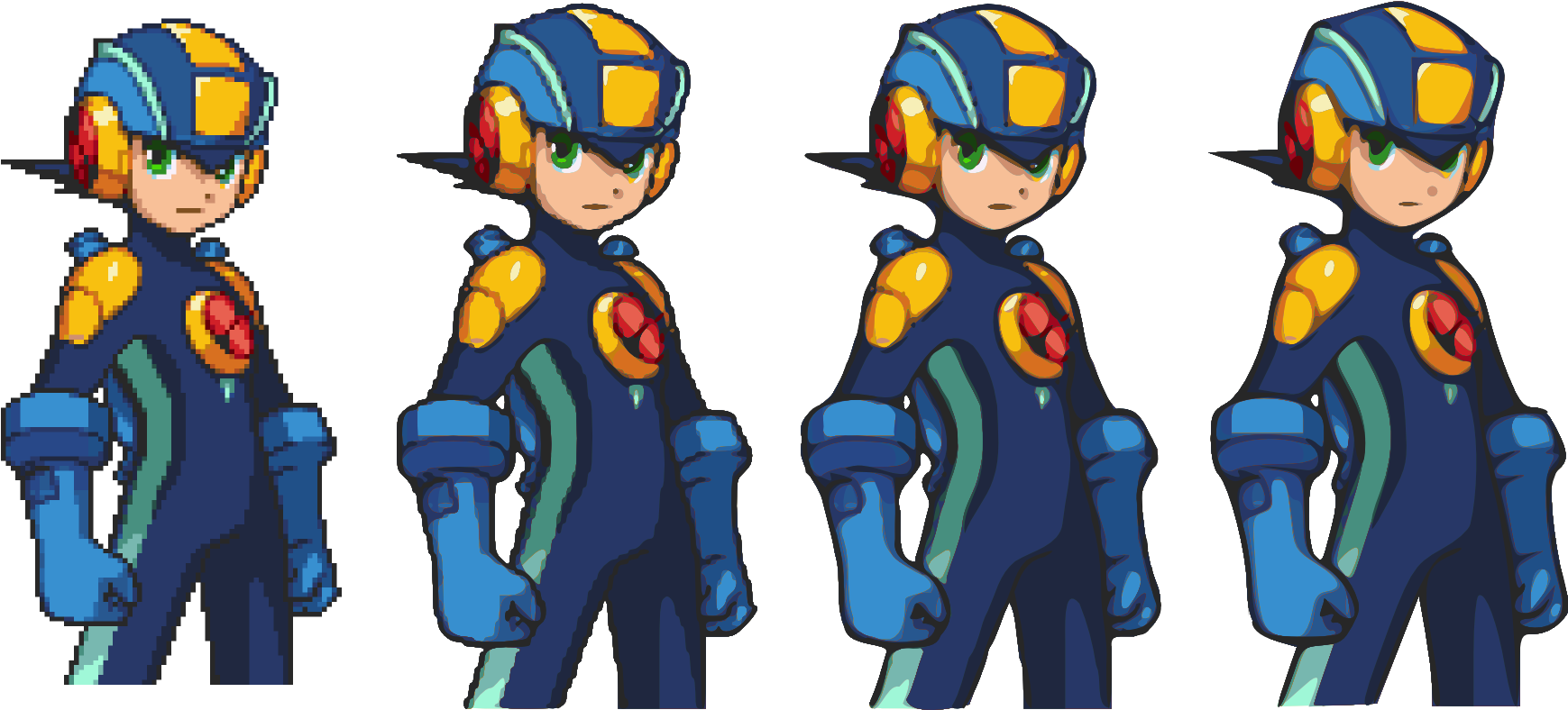 426kib, 1750x790, Megaman - Megaman Battle Network Pixel Art (1750x790), Png Download