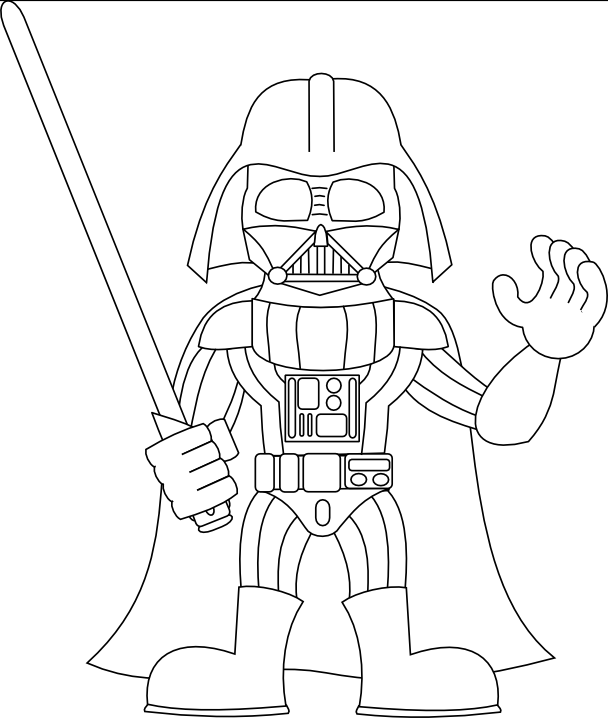 Stormtrooper 400 702 Pixels - Draw Mini Darth Vader (608x718), Png Download