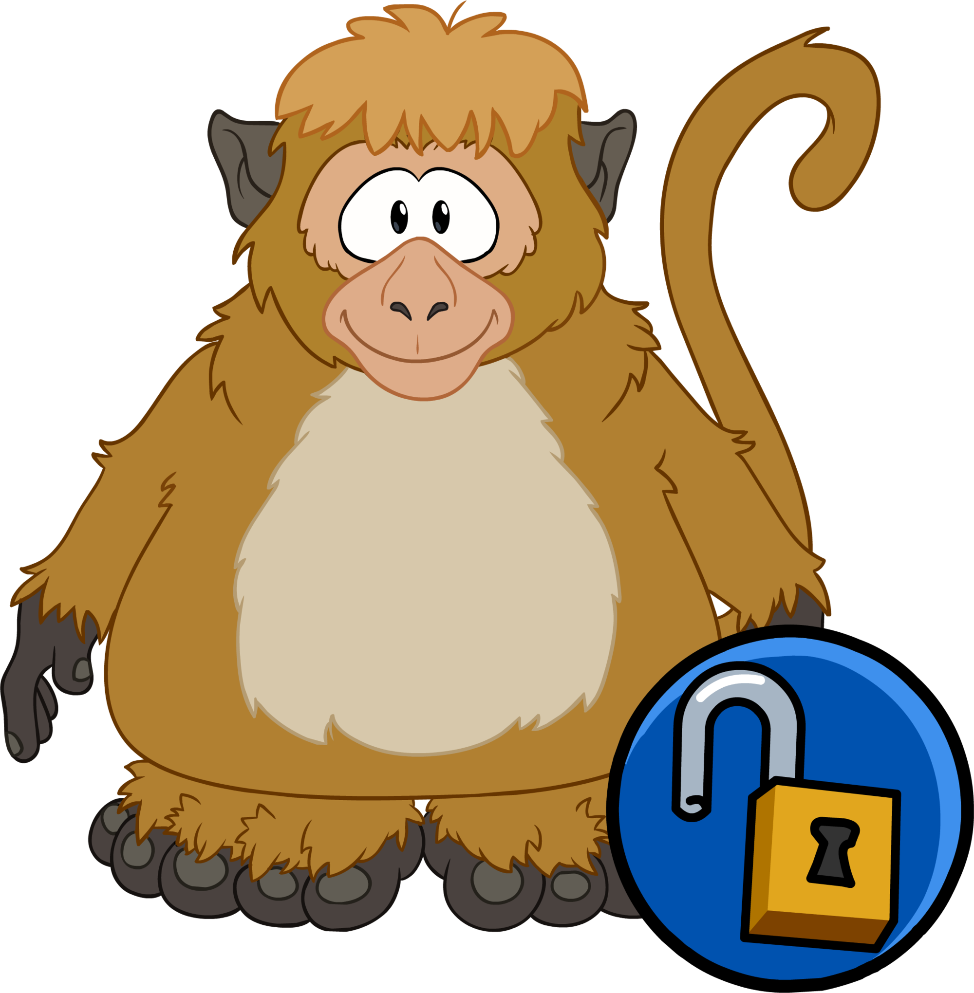 Monkey Costume Icon - Club Penguin Monkey Costume (2000x2040), Png Download