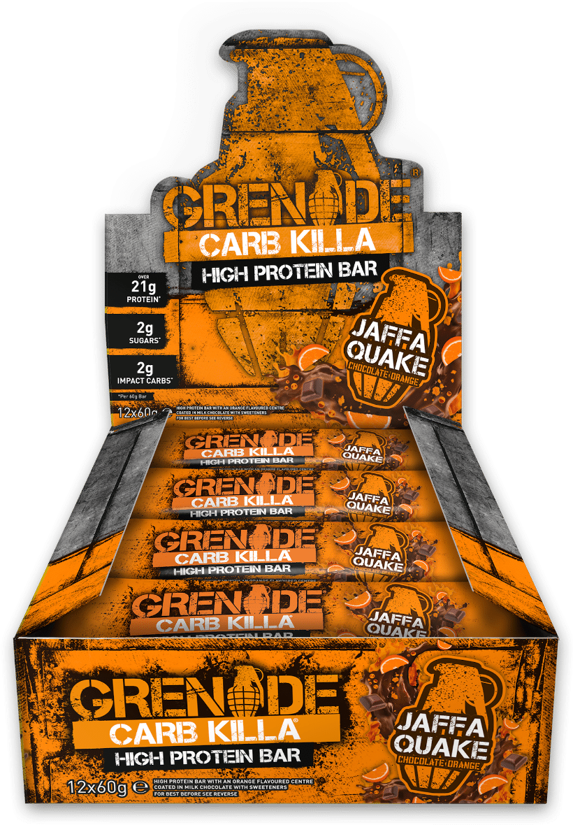 Carb Killa® Boxed 12's Jaffa Quake - Jaffa Quake Grenade Bars (1200x1200), Png Download