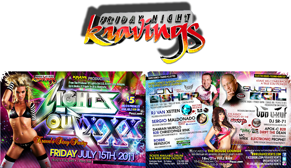 Lights Out Xxx By Krave Events On July 15, 2011 In - Various Artists / Massive Hair Metal (1000x600), Png Download