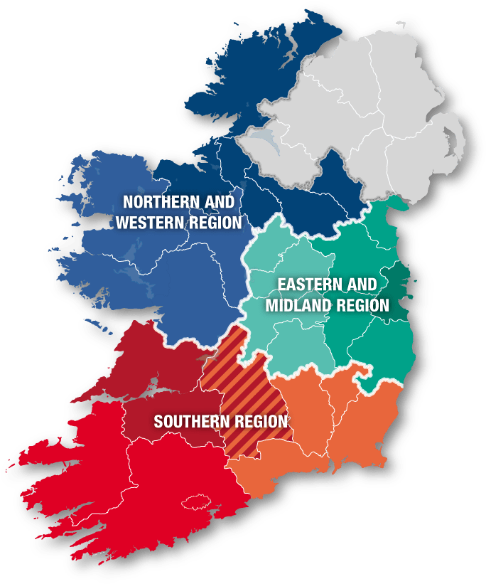 Northern & Western, Southern Assembly, Eastern & Midland - Map Of Ireland (700x831), Png Download