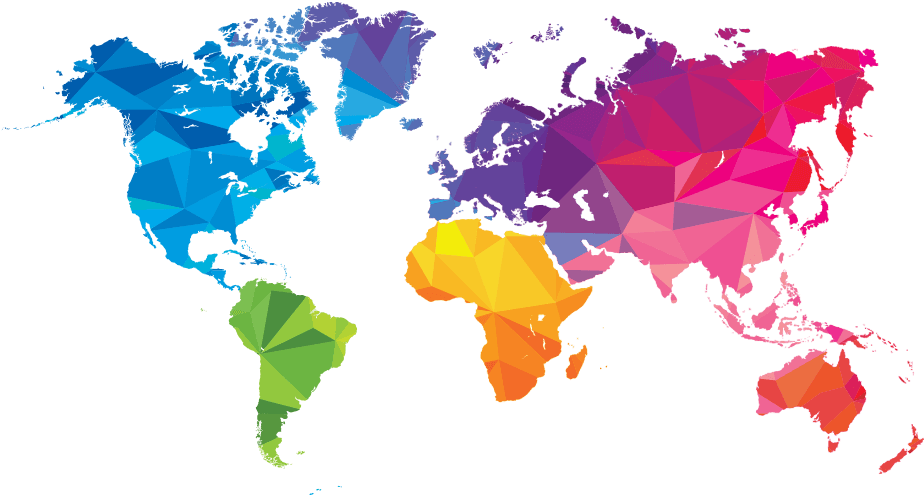 Test Your Knowledge Of Cultures Around The World - World Map Colourful (940x500), Png Download
