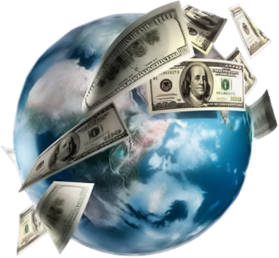 Money Around The World (400x370), Png Download