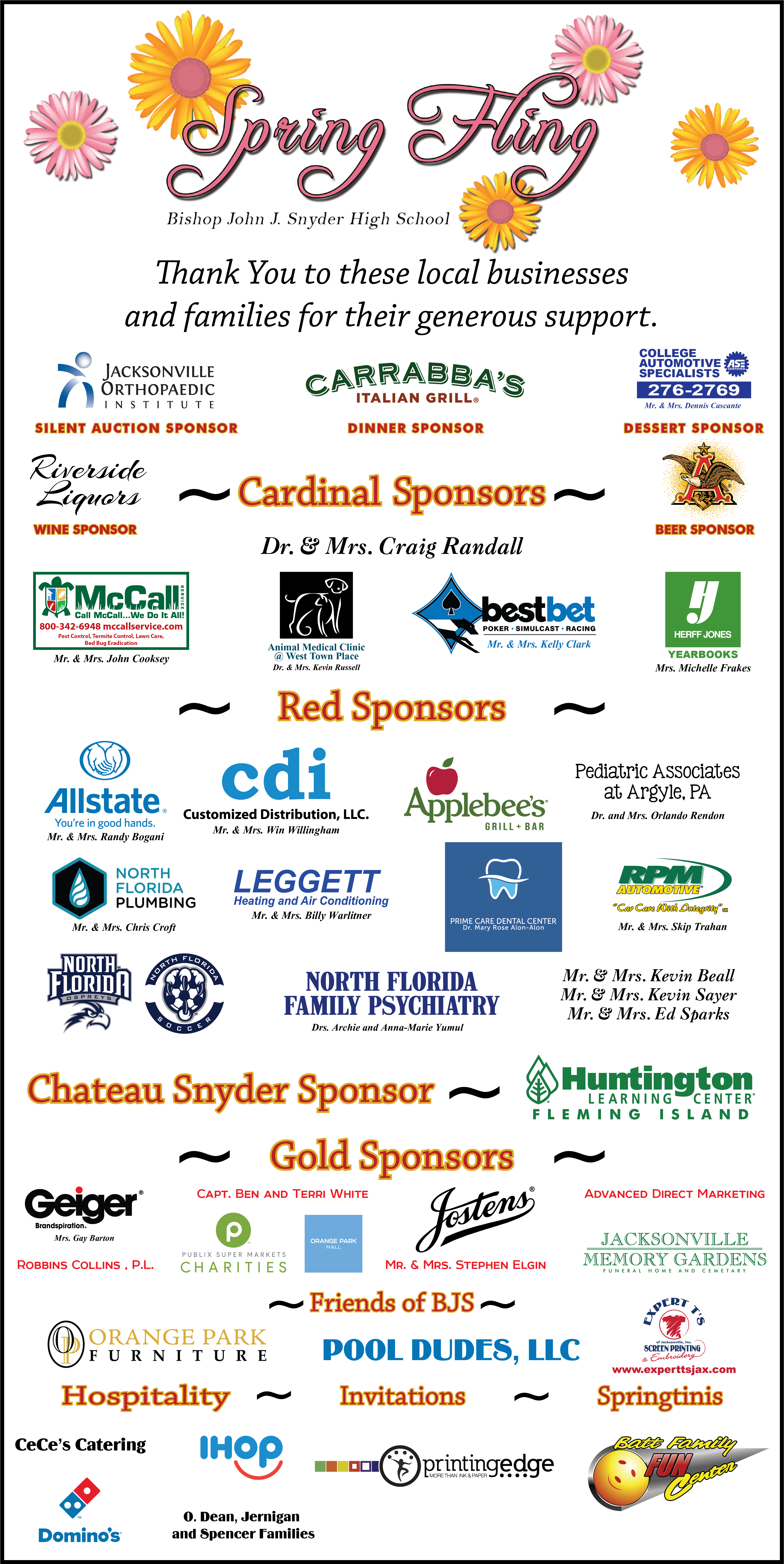 Spring Fling Banner 2018 1 - Sponsor (3627x7218), Png Download