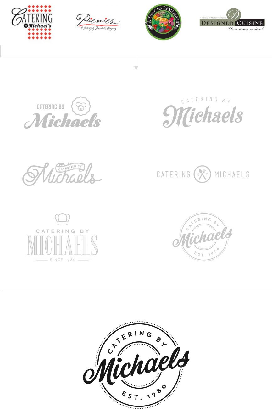 Catering By Michaels Logo Evolution - Catering By Michael's, Inc (875x1329), Png Download