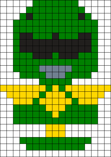 Green Ranger Perler Bead Pattern / Bead Sprite - Bead (358x505), Png Download