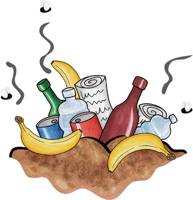 Landfill - Food (618x641), Png Download