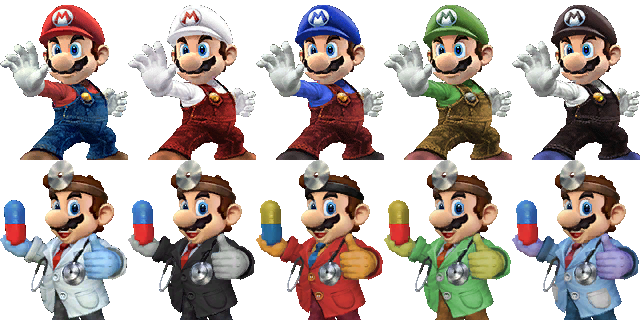 Mario - Smash Bros Mario Costumes (640x320), Png Download